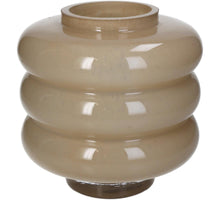 Vase Glass Beige 18x18x18cm