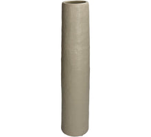 Vase Fine Earthenware Beige 8.9x8.9x40cm