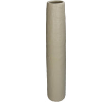 Vase Fine Earthenware Beige 8.9x8.9x44.6cm