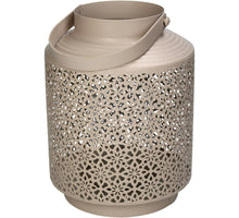 Lantern Metal Beige 16x16x21cm