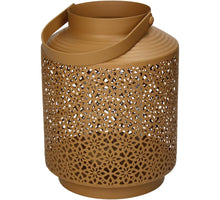 Lantern Metal Ochre 16x16x21cm