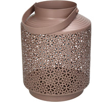 Lantern Metal Peach 16x16x21cm