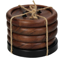 Untersetzer Holz Braun 10x10x10cm BOX/4