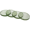 Coaster Glass Green 10x10x4cm BOX/4