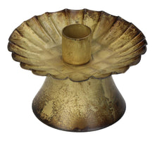Candle Stick Iron Bronze 11x11x8cm