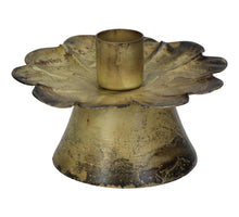 Candle Stick Iron Bronze 11x11x7cm