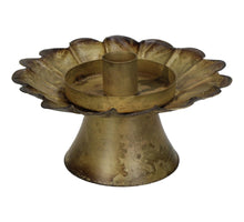 Candle Stick Bronze  Iron 15x15x8cm