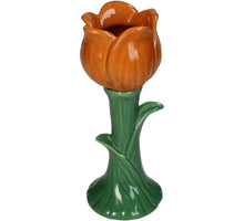 Vase Tulip Fine Earthenware Orange  8.4x8.4x21.3cm