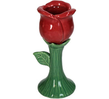 Vase Rose Fine Earthenware Red 7x7x16.8cm