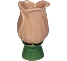 Vase Tulip Fine Earthenware Peach 9.5x9.5x17cm