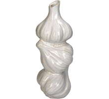 Vase Garlic Fine Earthenware White 9.5x9.2x23.1cm