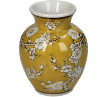Vase Porcelain Yellow 8x8x11.5cm