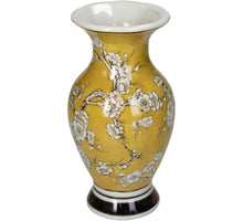 Vase Porcelain Yellow 10.5x10.5x20cm