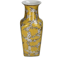 Vase Porcelain Yellow 14.5x14.5x35cm