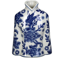 Vase Blouse Porcelain Blue 16x11x21cm