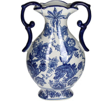 Vase Porcelain Blue 19.5x12.5x31.5cm
