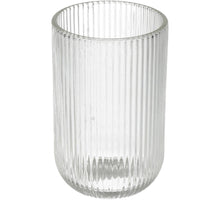 Tumbler Stripe Glass Clear 8x8x13cm