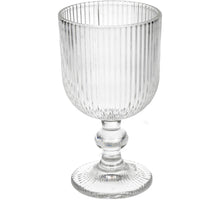 Wineglass Stripe Glass Clear 8x8x15.5cm