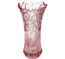 Vase Glass Pink 10x10x19.5cm