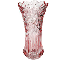 Vase Glass Pink 14.5x14.5x28.5cm