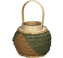 Lantern Paper Green 21x21x17cm