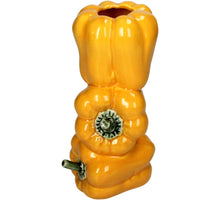 Vase Bell Pepper Fine Earthenware Yellow 11x9.8x19.9cm
