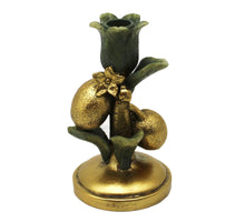 Candle Stick Lemon Polyresin Green 10x10x17.5cm