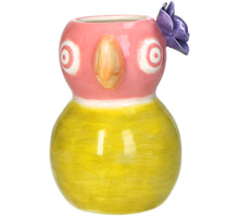 Vase Bird Stoneware Multi 15x13.5x19.5cm
