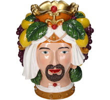 Vase Men Fruits Polyresin Multi 24.3x18.5x31cm