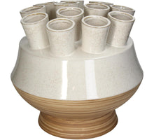 Vase Tube Stoneware White 30x30x26.5cm