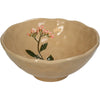 Bowl Flower Stoneware Beige 18.2x18.2x7.30cm