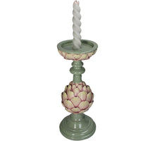 Candle Holder Artichoke Polyresin Green 13x13x31.3cm