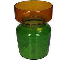 Vase Two Tone Glass Multi 18x18x25cm