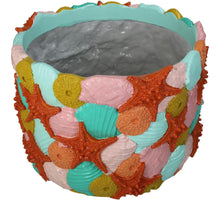 Vase Muschel Polyresin Mehrfarbig 33,5x33,5x23,5cm