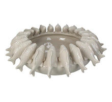 Bowl Fishes Stoneware Ivory 37.5x37.5x15cm