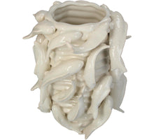 Planter Fishes Fine Earthenware Ivory 23x22.5x26cm