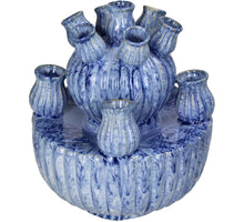Vase Steingut Blau 23,5x23,5x27,5cm