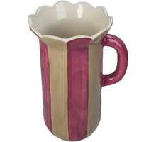 Vase Stripes Stoneware Multi 16x13.8x25.5cm