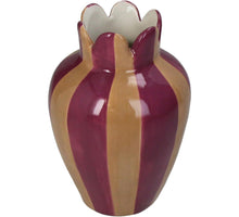 Vase Stripes Stoneware Multi 10.8x10.8x16.4cm