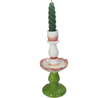 Candle Stick Flower Stoneware Multi 10.2x9.6x23cm