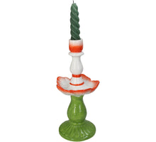 Candle Stick Flower Stoneware Multi 11.6x11.4x26.5cm