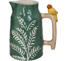 Vase Bird Stoneware Green 18.5x13.2x20.6cm