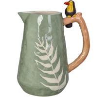 Vase Bird Stoneware Green 18.5x12.5x22.2cm
