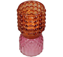 Candle Holder Glass Multi 7.5x7.5x13.5cm