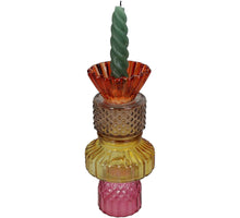 Candle Stick Glass Multi 9.9x9.9x21.5cm