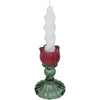Candle Stick Tulip Glass Purple 8x8x12cm
