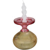 Candle Holder Glass Multi 13.5x13.5x15cm Red-Yellow