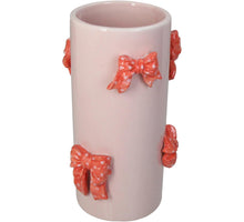 Vase Bow Dolomite Pink 13x13x22.5cm
