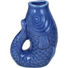 Vase Fish Stoneware Blue 8x5.5x11.3cm