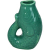 Vase Fish Stoneware Turquoise 8x5.5x11.3cm